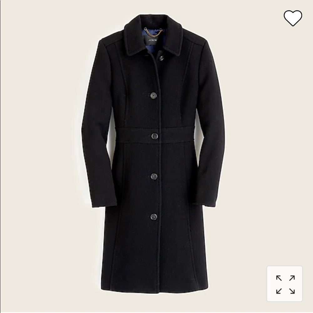 NWT J.Crew lady day coat wool with Thinsulate size 00